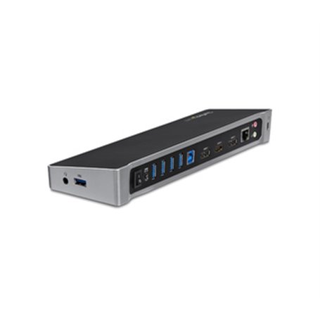 StarTech.com Station d'Accueil USB 3.0 à 3 Écrans avec 2x 4K DisplayPort et HDMI - Hub USB-A à 5 Ports (1x Fast-Charge)