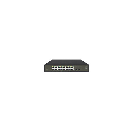 LevelOne GES-2118 commutateur réseau Géré L2 Gigabit Ethernet (10/100/1000) Noir