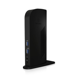 ICY BOX IB-DK2242AC Avec fil USB 3.2 Gen 1 (3.1 Gen 1) Type-A Noir