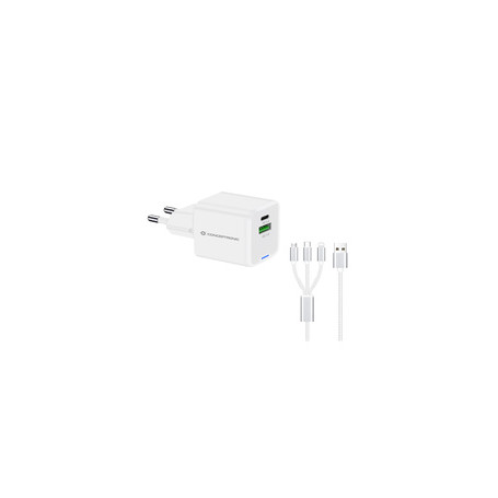 Conceptronic ALTHEA16W chargeur d'appareils mobiles Universel Blanc Secteur Charge rapide Intérieure