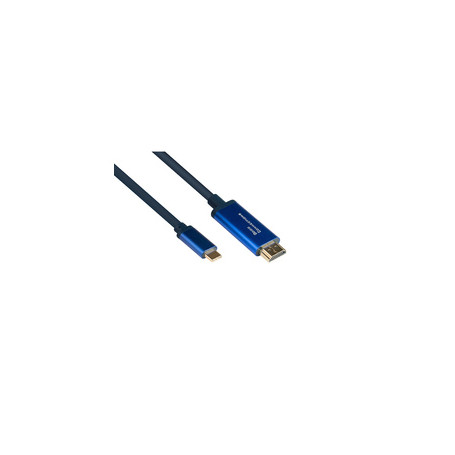 Alcasa 4520-CSF030B câble vidéo et adaptateur 3 m USB Type-C HDMI Type A (Standard) Bleu