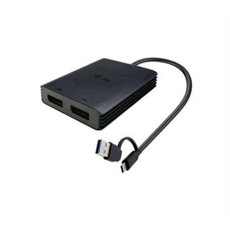 i-tec USB-A/USB-C Dual 4K/60 Hz DisplayPort Video Adapter