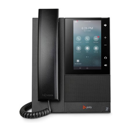 POLY Téléphone multimédia professionnel CCX 500 avec Open SIP et compatible PoE