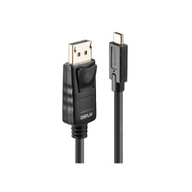 Lindy 43307 câble vidéo et adaptateur 10 m USB Type-C DisplayPort Noir