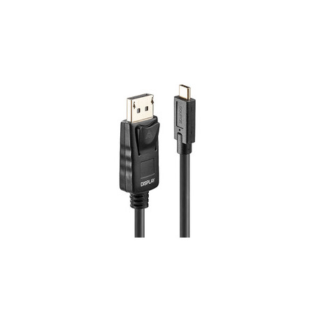 Lindy 43307 câble vidéo et adaptateur 10 m USB Type-C DisplayPort Noir