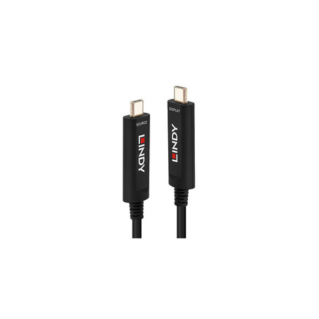 Lindy 38503 câble USB 15 m USB C Noir