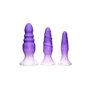 Plug Anal XR Violet Silicone Lot 3 Pièces