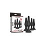 Plug Anal VSCNOVELTY Noir Silicone Lot 4 Pièces