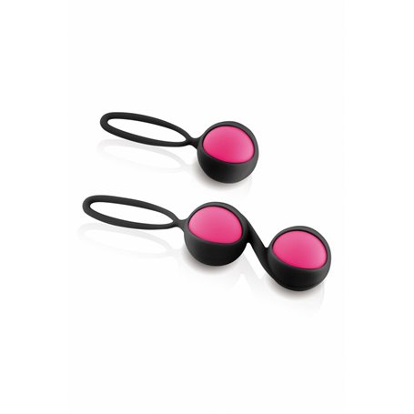 Kit de Poids Vaginaux Kegel Yoba Silicone Noir Rose 2 Pièces