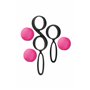 Kit de Poids Vaginaux Kegel Yoba Silicone Noir Rose 2 Pièces