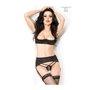 Ensemble de Lingerie Chilirose Noir S/M 3 Pièces