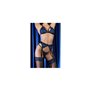 Ensemble de Lingerie Chilirose Bleu Noir L/XL 4 Pièces