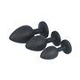 Plug Anal Virgite Noir Silicone Lot 3 Pièces