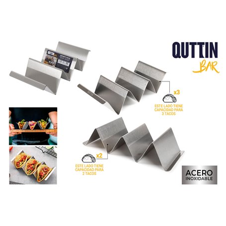 Support pour tacos Quttin Acier inoxydable 20 x 10 x 5 cm