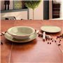 Assiette plate Quid Vita Natura Céramique Vert Ø 27 cm (12 Unités)