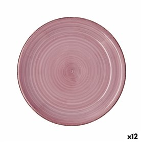 Assiette plate Quid Vita Peoni Céramique Rose Ø 27 cm (12 Unités)