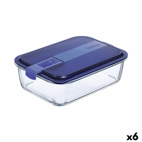 Boîte à lunch hermétique Luminarc Easy Box Bleu verre (6 Unités) (1