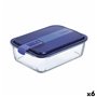 Boîte à lunch hermétique Luminarc Easy Box Bleu verre (6 Unités) (1