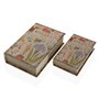 Boîte Décorative Versa Botany Livre Toile Bois MDF 7 x 27 x 18 cm