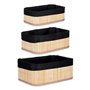 Organisateurs Lot Noir Naturel Bambou 31 x 12 x 21 cm (4 Unités)