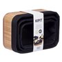 Organisateurs Lot Noir Naturel Bambou 31 x 12 x 21 cm (4 Unités)