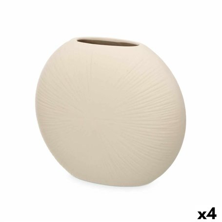 Vase Beige Céramique 29 x 26 x 11 cm (4 Unités) Circulaire