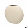 Vase Beige Céramique 29 x 26 x 11 cm (4 Unités) Circulaire