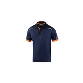 Polo à manches courtes homme Sparco TW Bleu Orange Bleu foncé