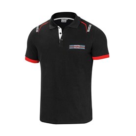 Polo à manches courtes homme Sparco Martini Racing Noir