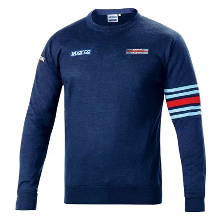 Sweat sans capuche homme Sparco Martini Racing Bleu foncé