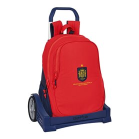 Cartable à roulettes RFEF Rouge Bleu (32 x 44 x 16 cm)