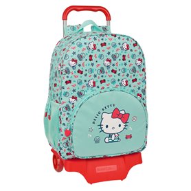 Cartable à roulettes Hello Kitty Sea lovers Turquoise 33 x 42 x 14 cm