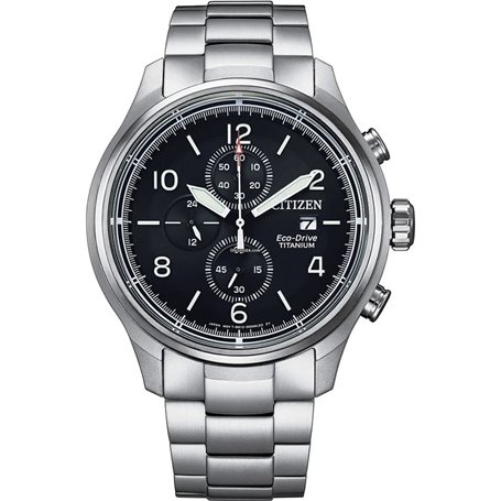 Montre Homme Citizen SUPER TITANIO 0810 ECO DRIVE Blanc Noir Argenté (Ø 44 mm)