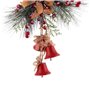 Décorations de Noël Rouge Multicouleur Métal Plastique Fibre Cloches 36 x 6,5 x 42 cm