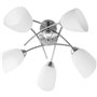 Suspension Activejet NIKITA 5P Nikiel Blanc nickel Métal verre 200 W (1 Unité)