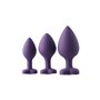 Plug Anal Dream Toys Flirts Violet 3 Pièces