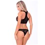 Ensemble de Lingerie Pink Lipstick Noir (S/M)