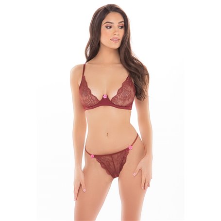 Ensemble de Lingerie René Rofé Rouge (S/M)