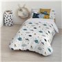 Housse de Couette Kids&Cotton Dayton Small Blanc 175 Fils 180 x 220 cm 180 x 240 cm