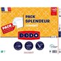Pack couette 140x200 cm + 1 oreiller 60x60 cm - Splendeur - Garnissage 100% Polyester Volupt'air 300G/M² - DODO