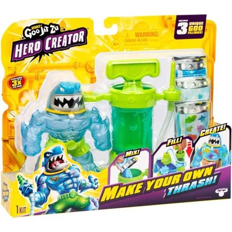 Figurine Hero Creator Thrash 11cm - HERoeS OF GOO JIT ZU - Kit de création de texture personnalisée