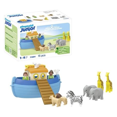 PLAYMOBIL 71681 Arche de Noé transportable - Junior - Comprend un bateau flottant - Des 1 an