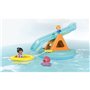 PLAYMOBIL Junior 71687 Ilôt avec toboggan aquatiqueComprend deux personnages, un bébé pieuvre et des accessoires - Des 1