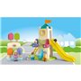 PLAYMOBIL Junior 71703 Aire de jeux avec toboggan géant Comprend cinq personnages, un toboggan et des accessoires - Des 