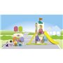 PLAYMOBIL Junior 71703 Aire de jeux avec toboggan géant Comprend cinq personnages, un toboggan et des accessoires - Des 