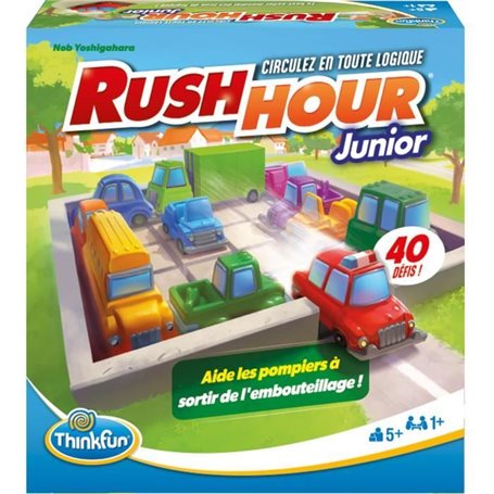 ThinkFun-Rush Hour Junior-Jeu de logique-Casse-tete-Embouteillage-40 défis 4 niveaux-1 Joueur ou plus des 5 ans-Ravensburger-766