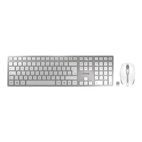 CHERRY DW 9100 SLIM clavier Souris incluse Universel RF sans fil + Bluetooth QWERTZ Allemand Argent