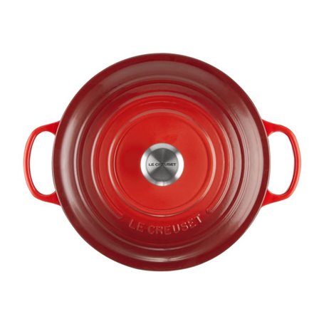 Rôtissoire Signature Le Creuset ronde 26cm rouge cerise (21177260602430)