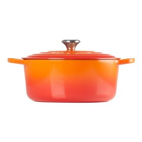 Grilloir Signature Le Creuset rond 26cm rouge four (21177260902430)