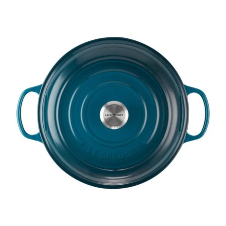 Cocotte Ronde Signature Peu Profonde Le Creuset 30cm Bleu Canard (21180306422430)